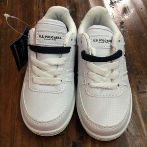 White and Blue Polo shoes